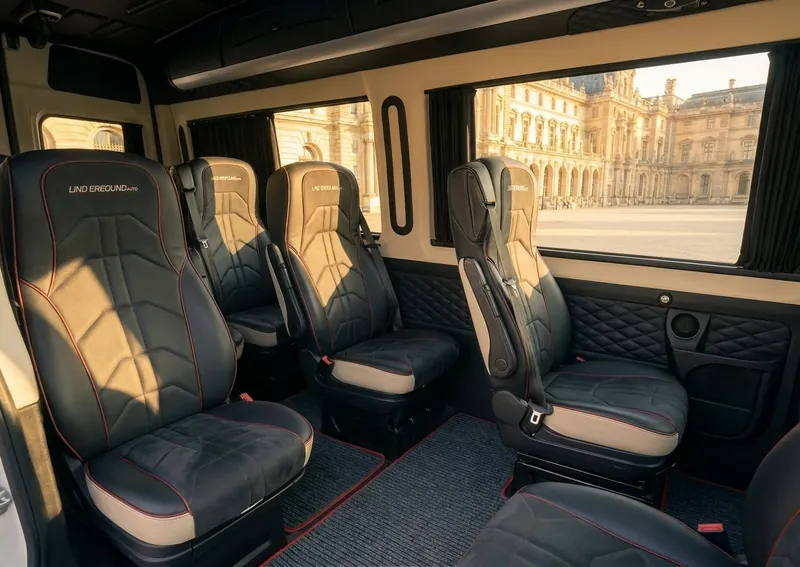 A Mercedes-Benz Sprinter VIP prémium bőr utasülései – delegáció utaztatása Szegedre